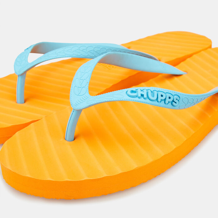 Chupps Men's Banana Leaf Flip Flops Orange image number 2