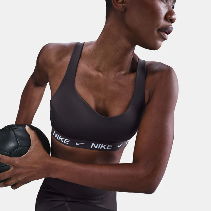 Nike Women's Indy Medium-Support Padded Sports Bra Grey image number 4