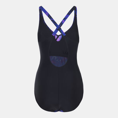 Speedo Women's Lexi Printed Shaping One-Piece Swimsuit Purple