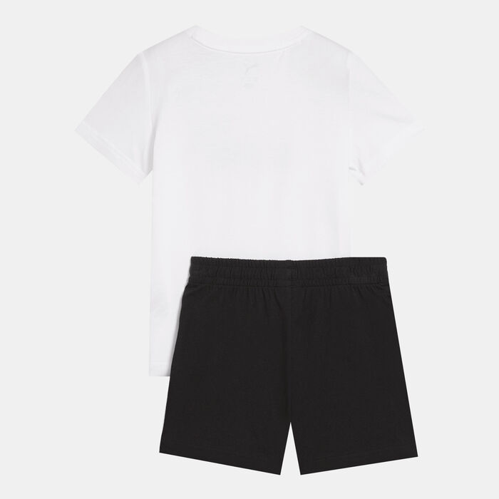 PUMA Kids' Essentials No.1 Logo T-Shirt and Shorts Set Black image number 1