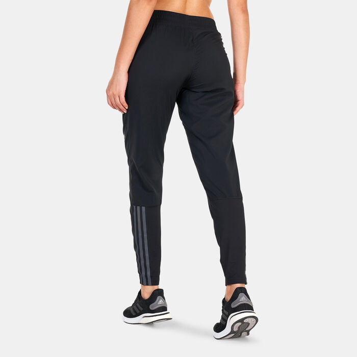 adidas Women's Run Icons 3-Stripes Wind Running Joggers Black image number 1