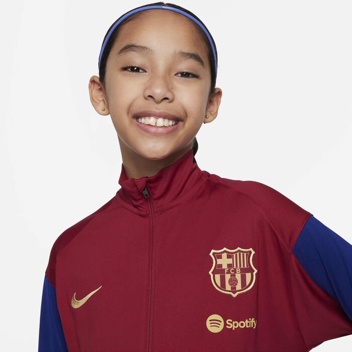 Nike Kids' F.C. Barcelona Strike Dri-FIT Football Tracksuit Maroon image number 3