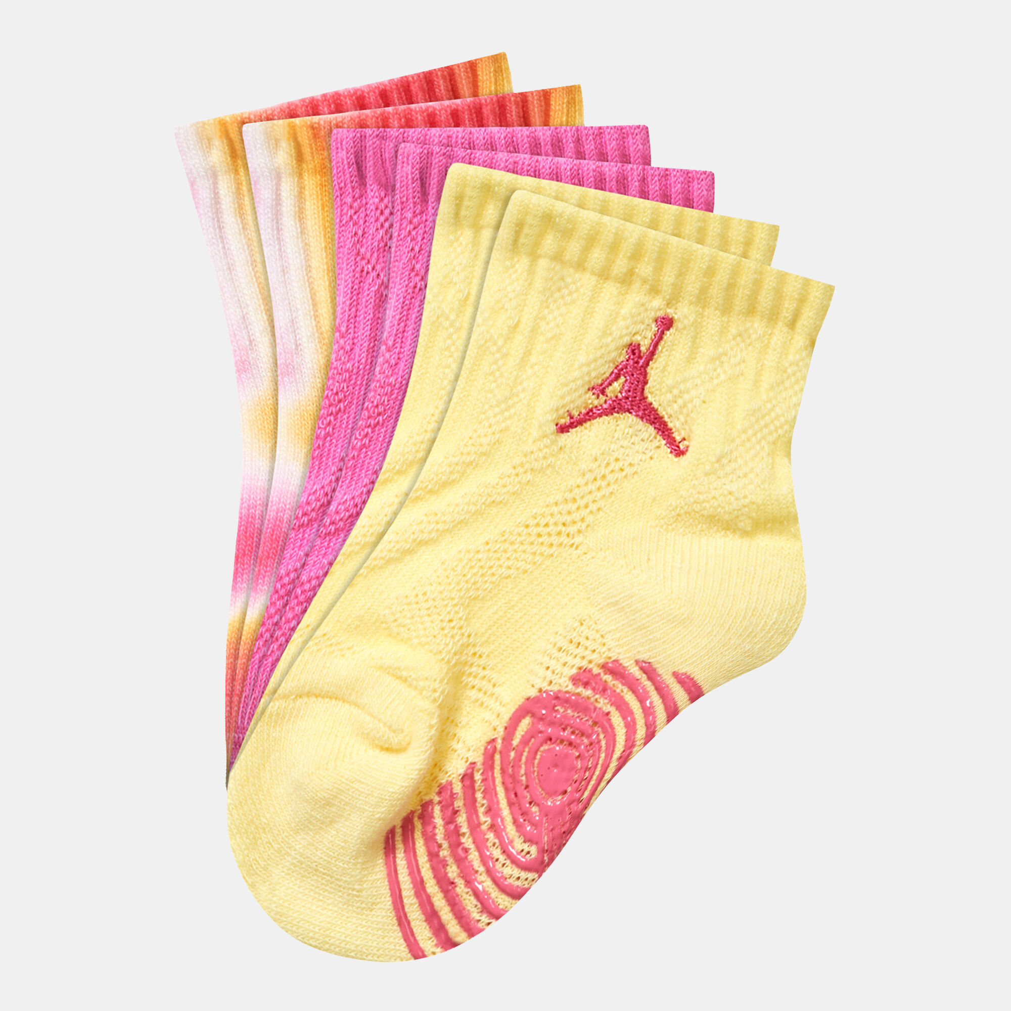 Nike Kids' Air Gripper Ankle Socks (3 Pairs) Pink Online in Dubai