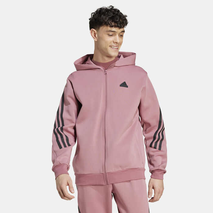 adidas Men's Future Icons 3-Stripes Full Zip Hoodie Red image number 0