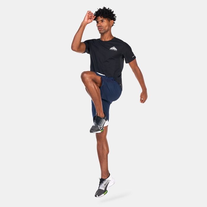 Nike Men's Trail Solar Chase Dri-FIT Running Top Black image number 2