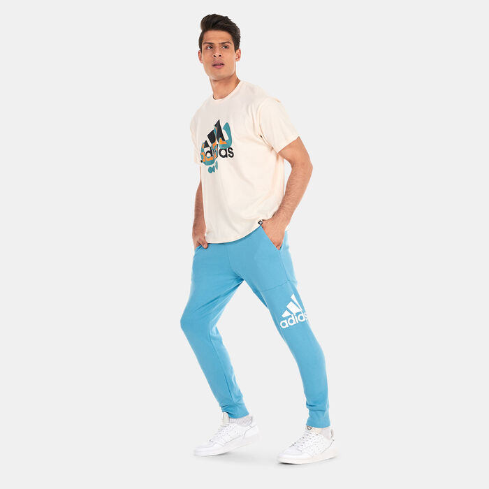 adidas Men's Essentials French Terry Tapered Pants Blue image number 2