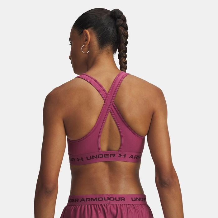 Under Armour Women's Armour Medium-Support Training Sports Bra Pink image number 1