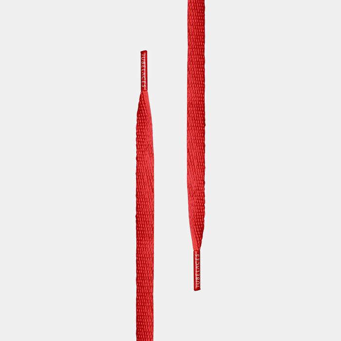 TUBELACES Flat Shoelaces Red image number 0