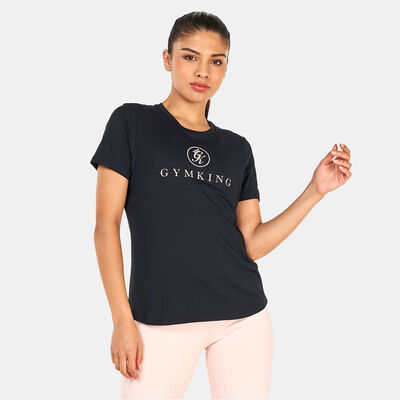 Gym King Women's Pro Logo T-Shirt Black