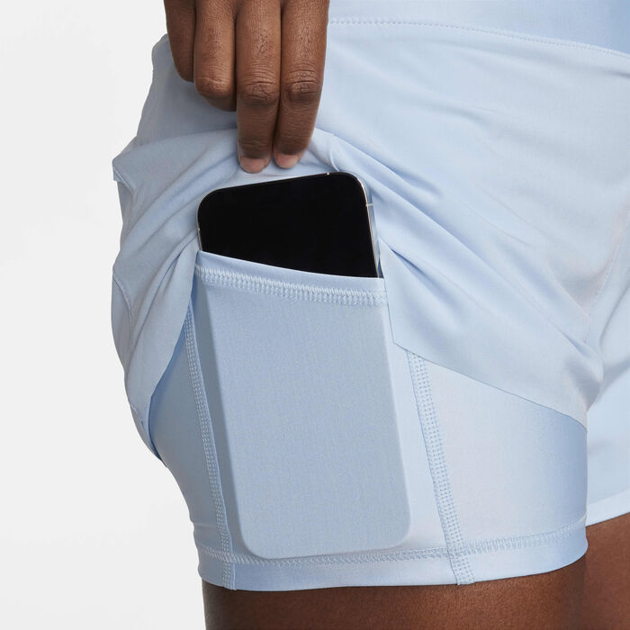 Nike Women's Dri-FIT Swift Mid-Rise 2-in-1 Running Shorts Blue image number 5