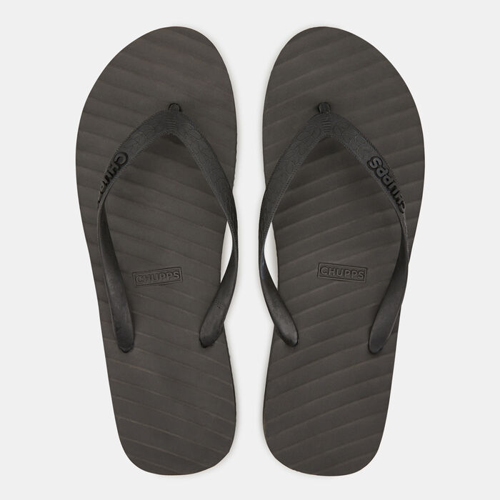 Chupps Men's Banana Leaf Flip Flops Black image number 0