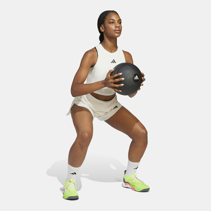 adidas Women's Cool Intensity 2-In-1 Training Tank Top White image number 2