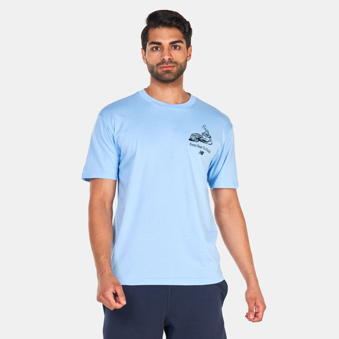 New Balance Men's Essentials Cafe Java T-Shirt Blue image number 0