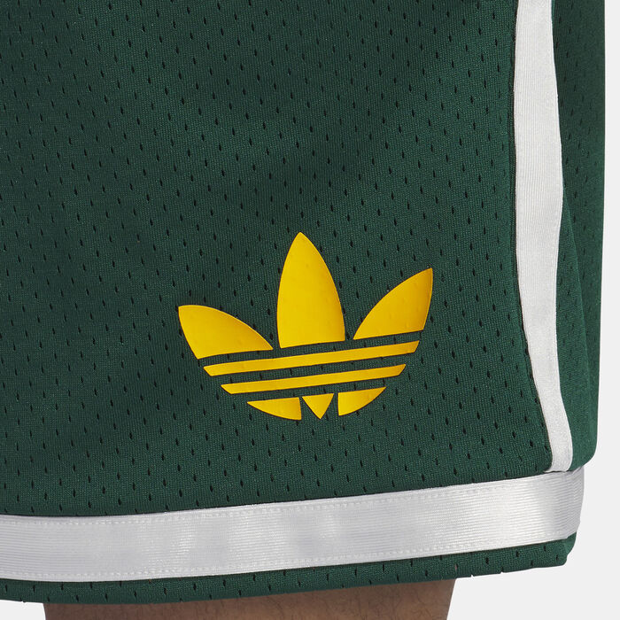 adidas Trefoil Logo Basketball Shorts Green image number 3