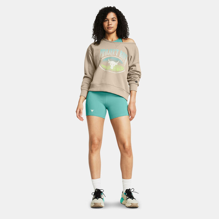 Under Armour Women's Project Rock Sweatshirt Brown image number 2