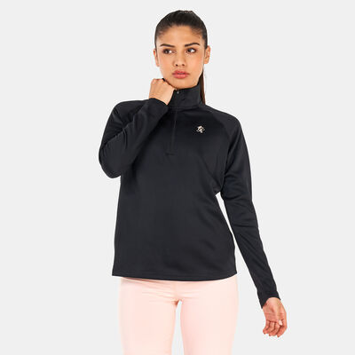 Gym King Women's Sport 1/4 Zip Funnel Top Black