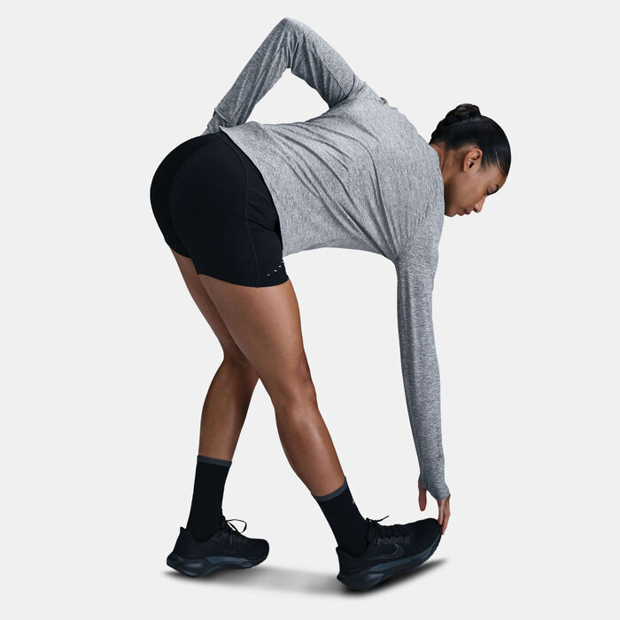 Nike Women's Swift Dri-FIT UV Running Top Grey image number 4