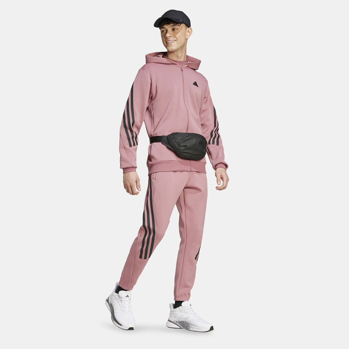 adidas Men's Future Icons 3-Stripes Full Zip Hoodie Red image number 2