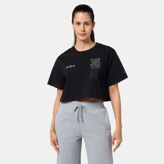Vans Women's Skate Difficult To Love Crop Top Black image number 0