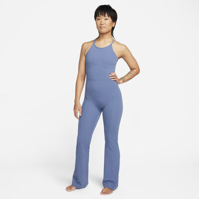 Nike Women's Zenvy Dri-FIT Full-Length Flared Bodysuit Blue