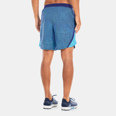 Under Armour Men's UA Launch 7-inch Printed Shorts Blue