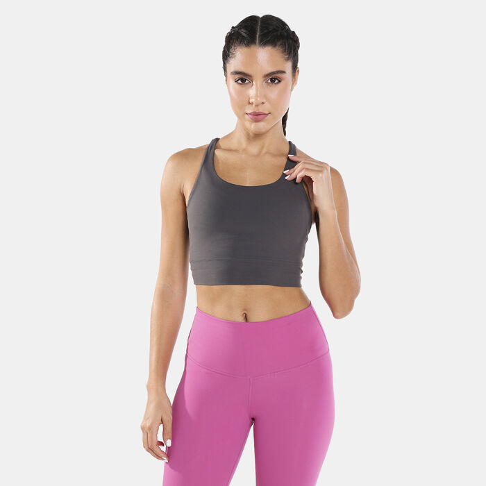 Nike Women's Yoga Luxe Infinalon Crop Top Grey image number 0