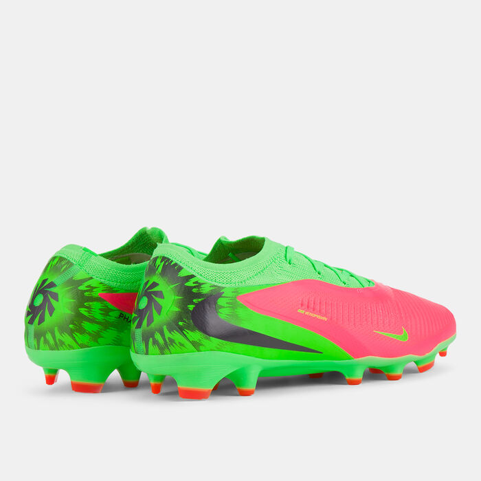 Nike Men's Phantom 6 Low Pro Firm Ground Football Shoes Red image number 2