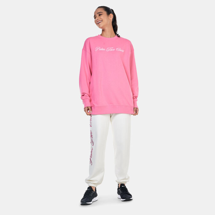 PUMA Men's x PALM TREE CREW Sweatshirt Pink image number 2