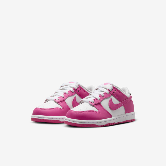Nike Kids' Dunk Low Shoes Pink image number 4
