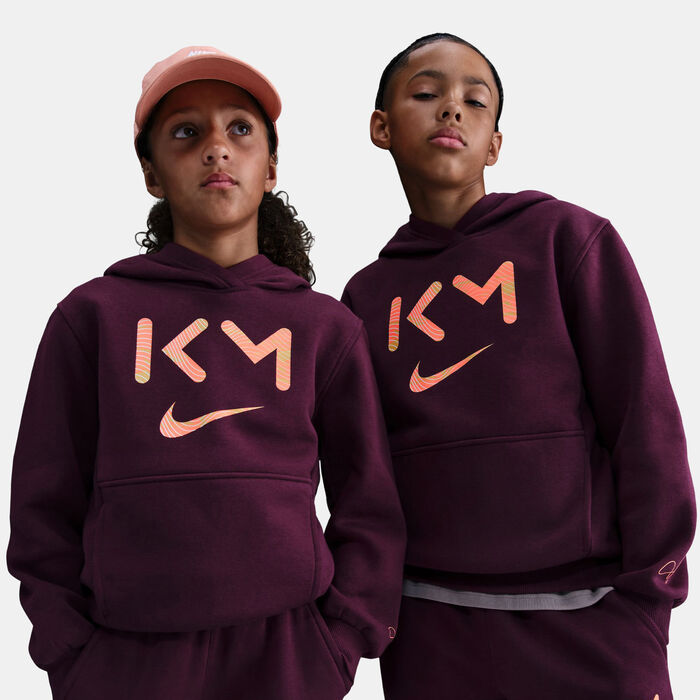 Nike Kids' Kylian Mbappé Club Fleece Dri-FIT Hoodie Red image number 0