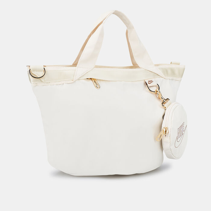 Nike Futura Luxe Tote Bag In Stone With Mini Keyring Pouch-White के लिए  महिलाएं