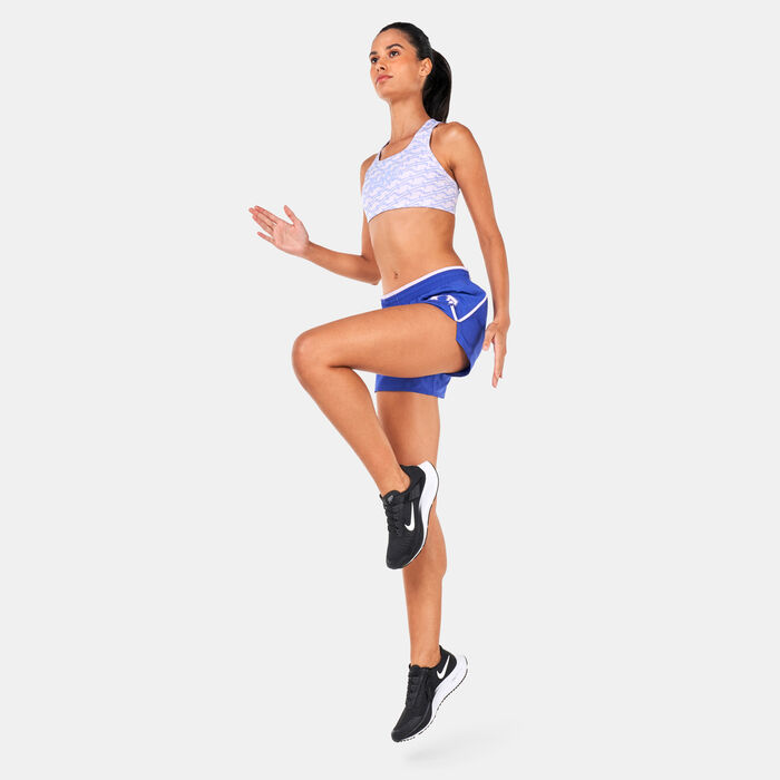 Nike Women's Dri-FIT Swoosh 10K Running Shorts Blue image number 2