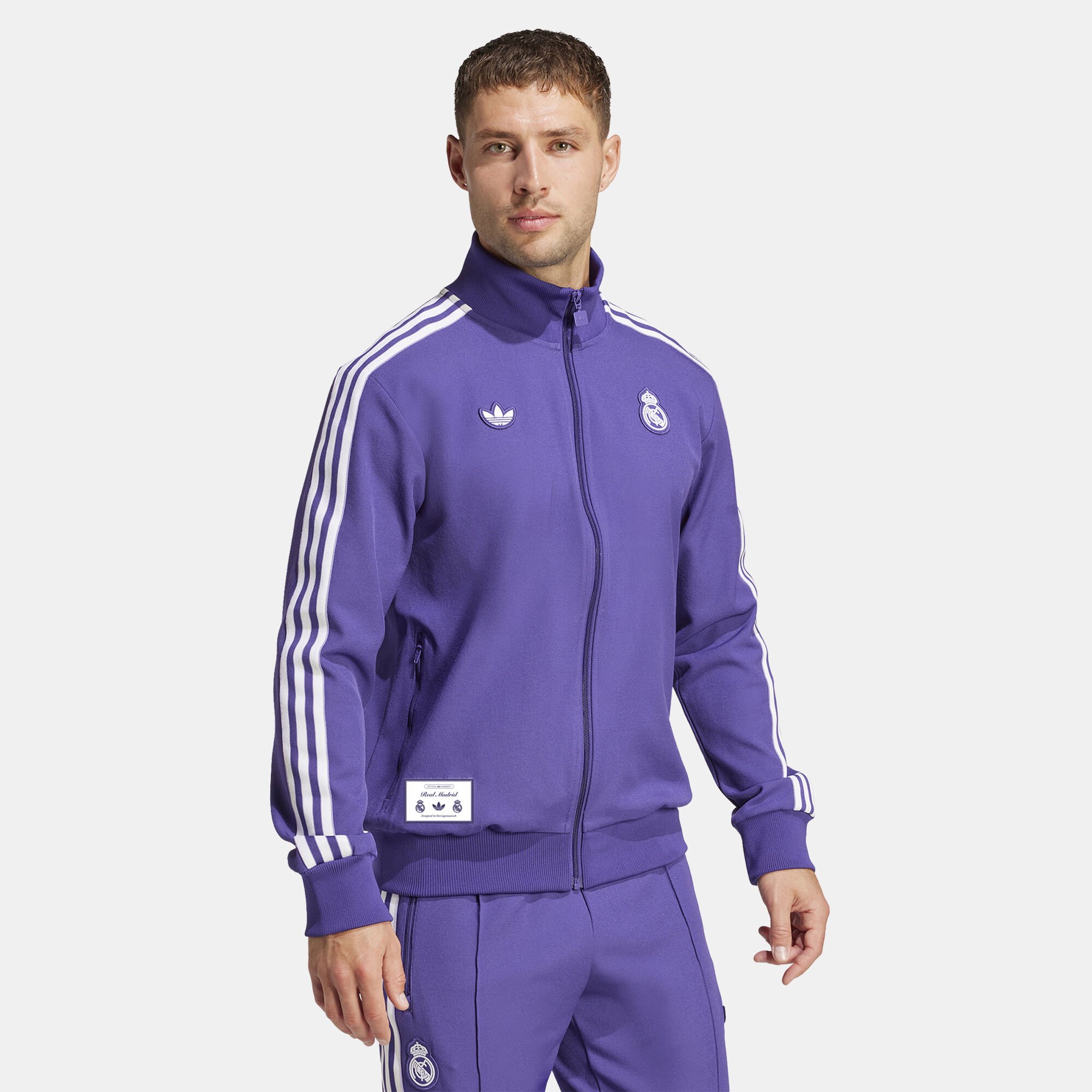 ♡*。゜Sj adidas Men's Real Madrid Terrace Icons Track Jacket Purple